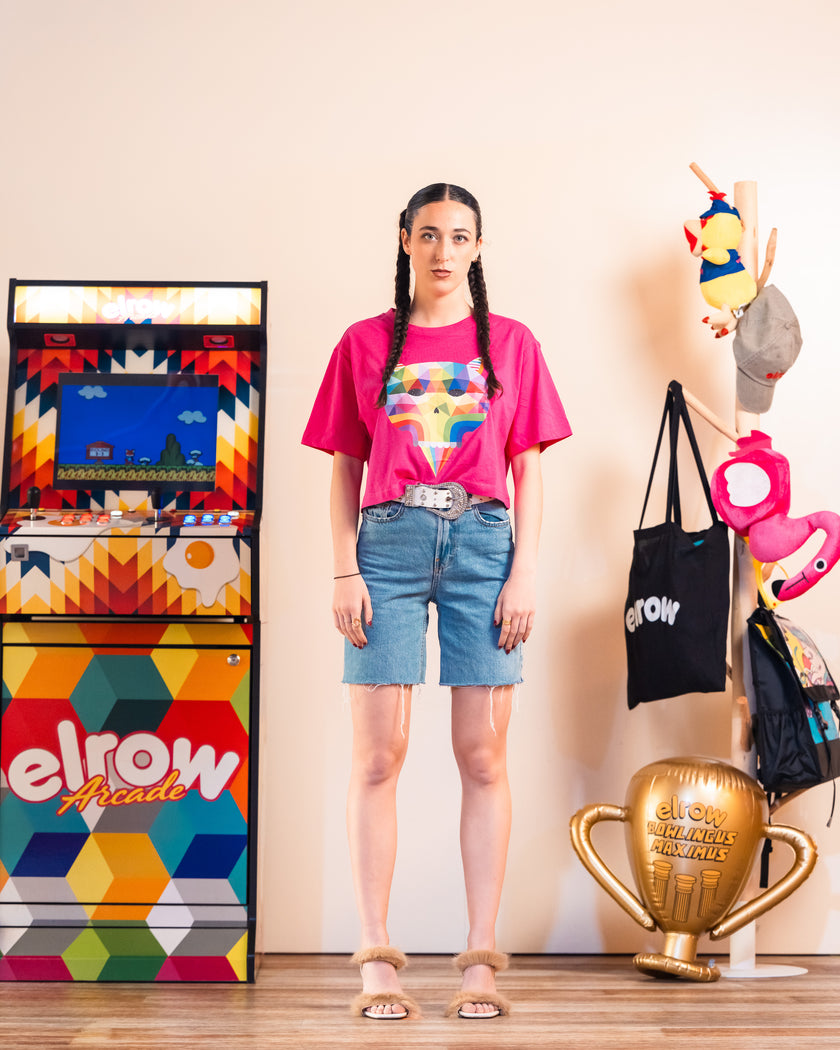 OKUDA ​​X ELROW PINK CROP TOP