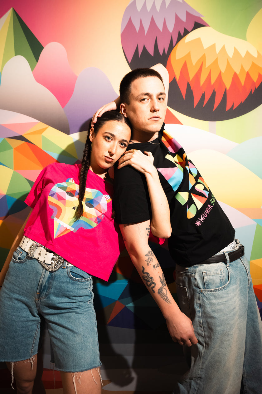 OKUDA ​​X ELROW PINK CROP TOP